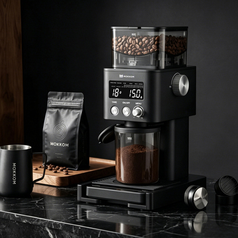 MOKKOM Coffee Grinder with Removable Scale