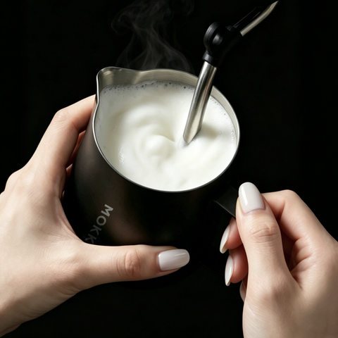 MOKKOM Latte Art Pitcher for Espresso Milk Frothing