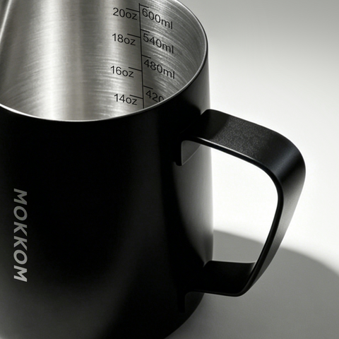 MOKKOM Latte Art Pitcher for Espresso Milk Frothing