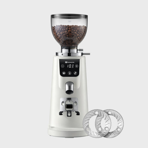 MOKKOM 64mm Flat Burr Coffee Grinder - Stainless Steel Burrs