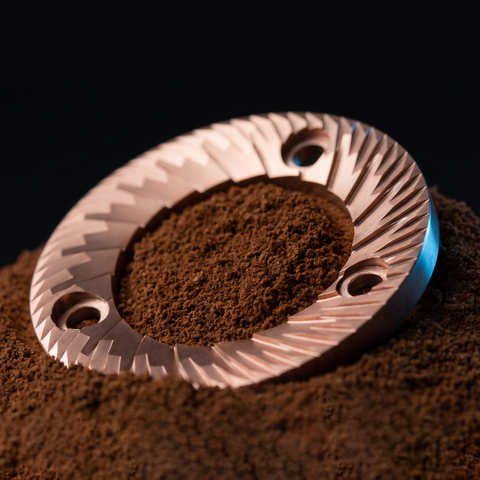 MOKKOM 64mm Flat Burr Coffee Grinder - Titanium-Coated Burrs